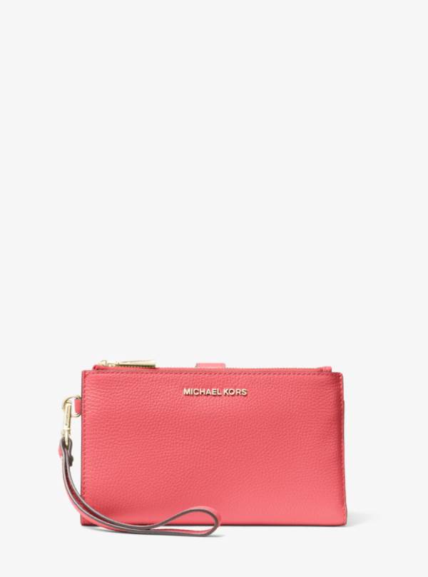Damske Penazenky Michael Kors Adele Pebbled Leather Smartphone Svetlo Červené - Doplnky Michael Kors Nejlevnejsi | DOAHJ-7826